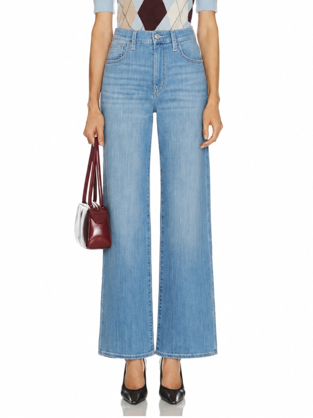Hudson Light Wash Rosalie High Rise Wide Leg Ankle Jeans Size 26 Classic Staple